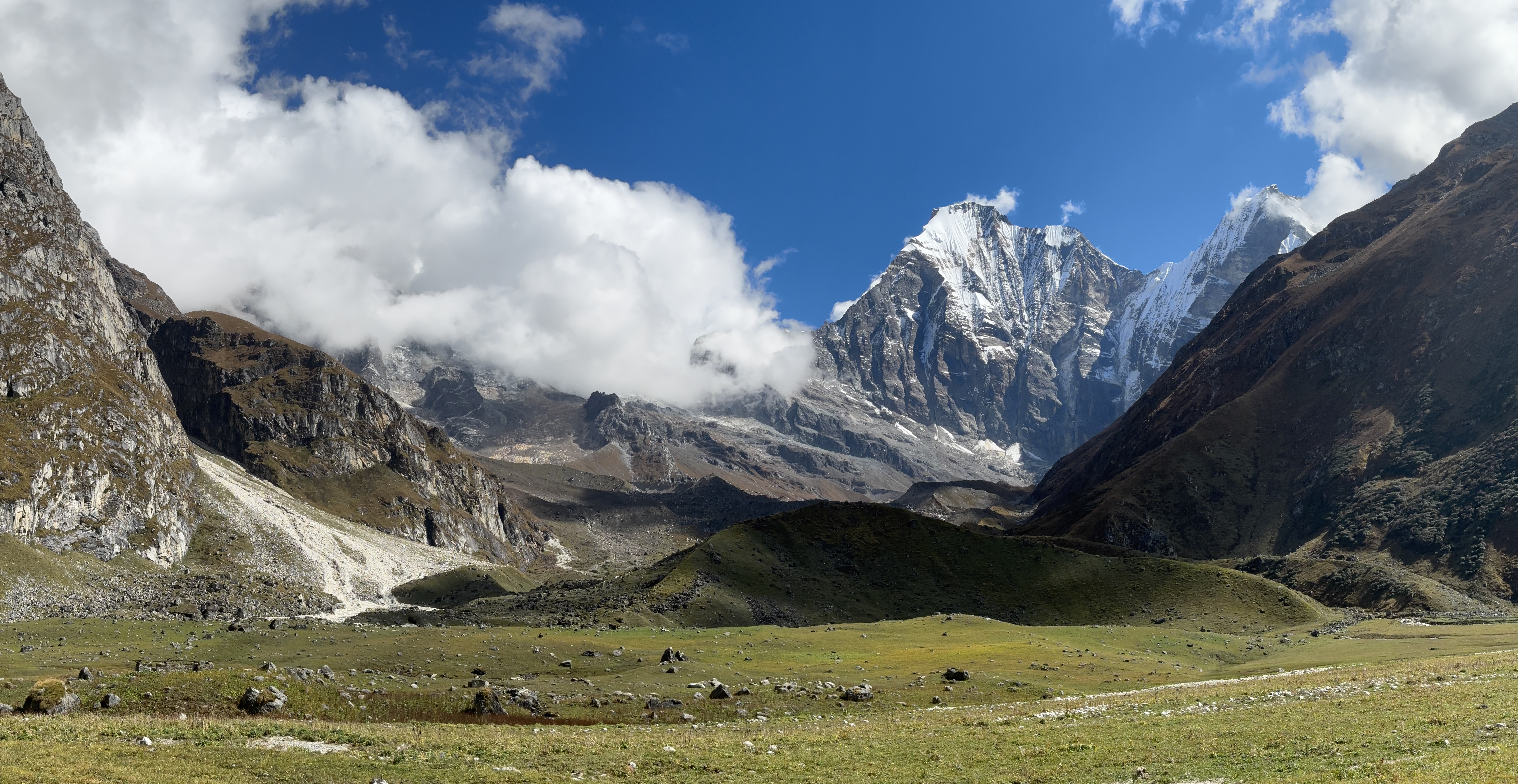 Panoramic view of Himalayas and mountains - inspiration for travel content